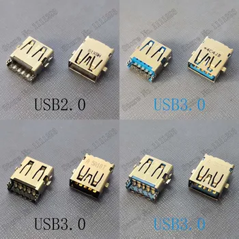 10 бр./лот, USB Jack, за лаптоп Asus, Lenovo, Dell, port USB2.0 или USB3.0 Изображение