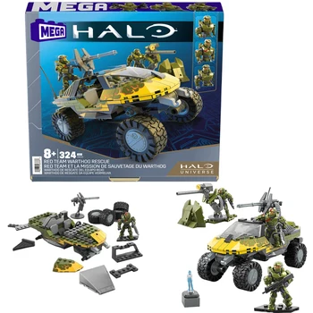 324 бр. Mega Bloks Halo Вселената червеният Отбор Warthog Rescue Etla Мисия Събрани Строителни Блокове Аниме Фигурка на Момче, Подарък Играчка Изображение