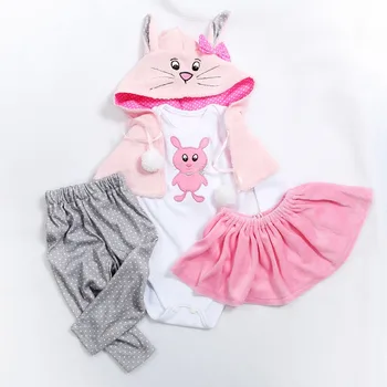 5 различни стилове, в два размера 47 или 60 см, куклено рокля, дрехи за кукли reborn baby, висококачествено рокля, цялата памучни дрехи Изображение