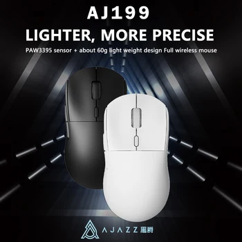 AJAZZ AJ199 Безжична мишка 2,4 G, Оптична Мишка с USB приемник, геймерская 26000 dpi, 6 Бутона, Мишката, За Компютър, Аксесоари За PC, Лаптоп Изображение