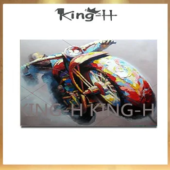 al óleo de motocicleta moderna de alta calidad маслени бои a mano de precio barato pintura al óleo hecha a mano para motociclet Изображение