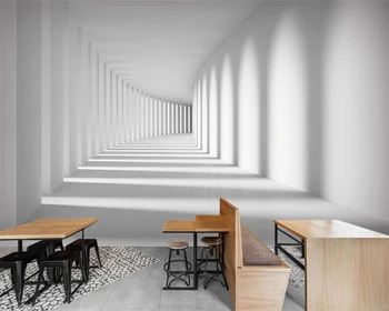 beibehang Настройва ново абстрактно триизмерно пространство, коридор, офис хол разтегателен фонови картинки от папие-маше Изображение