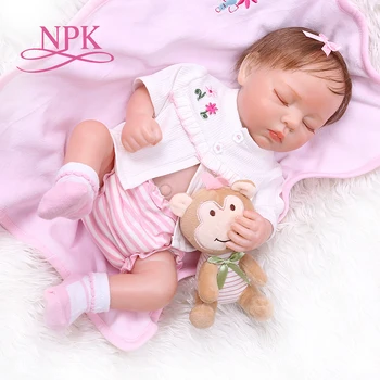 NPK 48 см bebe реалистичен возрожденный мек слайсон за цялото тяло, реалистична ръчно рисувани сън на бебето, Анатомично правилна Изображение