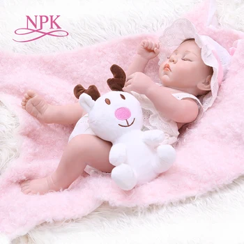 NPK 48 см премиум новородено bebe реалистичен возрожденный мек слайсон за цялото тяло, реалистичен малкия пръст на детето спи, Анатомично Правилен Изображение