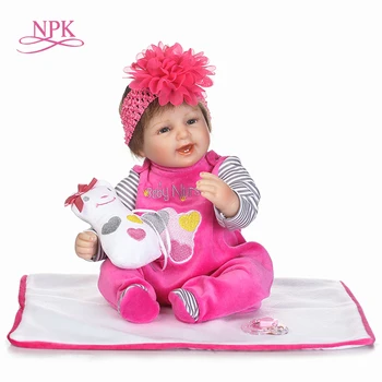 NPK реалистична кукла реборн, меко тяло, чудесен подарък за новородено момичета, bebes reborn, bebe, живи вкоренени косата, детски играчки Изображение