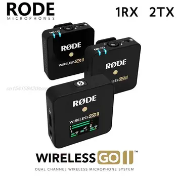 RODE Wireless Go II, двойни petličnye устройство, микрофон, комплект за безжичен предавател, приемник за огледално-рефлексен фотоапарат, мобилен телефон, видео блог на живо Изображение
