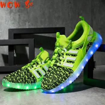 USB Акумулаторни led детски гуменки за момчета и момичета, детски светеща обувки, детски обувки с подсветка, Zapatillas Niño Изображение