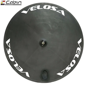 Velosa full carbon clincher/тръбна дискови колела за трекового наем/байк за триатлон/наем за пробни състезания Изображение