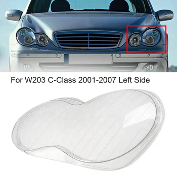 Автомобили Размерът на фаровете с прозрачни лещи, лампа, калъф за Mercedes Benz 2001-2007 W203 C-Class 180 200 230 260 280 Изображение