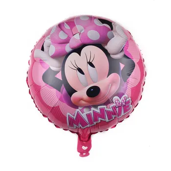 Безплатна доставка, 10 бр., на парти в чест на рождения ден на с розова Мини за деца, 18-инчов балон от алуминиево фолио, стоки за парти Изображение