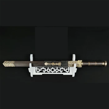 Бял притежател на меч, монтиране на стена, шкаф за самурайского меч, Катана Вакидзаси Танто, стенни закачалка за мечове Изображение