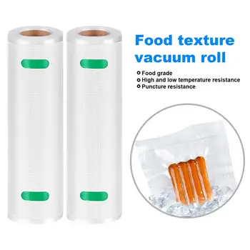 Вакуум опаковка 1 Ролка, Хранително-влагоустойчив, отговарят на високи, Не съдържа BPA, Сгъстен Въздух, Чанта За Съхранение на Закуски, Кухненски Притурка Изображение