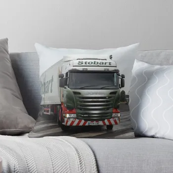 Възглавница за камион Stobart, коледна възглавница, мрамор калъф за възглавници Изображение