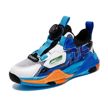 Детска брандираната баскетболни обувки за момчета, нова устойчива на плъзгане и дишаща детски спортни обувки, спортни баскетболни обувки за момичета, EVA Изображение