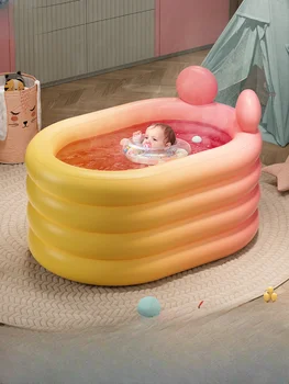 Детски плувен басейн за бебета, надуваем басейн за воден парк, сгъваема плувен басейн за възрастни Изображение