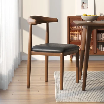 Домашен кът стол Луксозни и модерни метални трапезни столове за спални, скандинавска кухня, хол, Silla De Comedor Стоки за дома Изображение