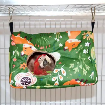 Еко-приятелски гнездо за домашни любимци, здрава носеща ветрозащитная мека текстура, есенно-зимна къщичка-гнездо за папагали Изображение