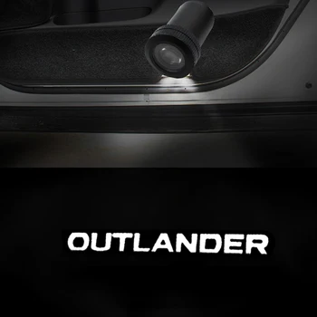Емблемата на Outlander, лого, осветление на вратите на автомобила Mitsubishi, добре дошли лампа Mitsubishi за стайлинг на автомобили Mitsubishi Pajero, Outlander Изображение