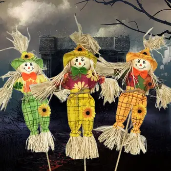 Есен плашилото реколтата Щастлив Хелоуин Декорации за градина, двор, веранда, Страшилище за Деня на благодарността за украса на кукли Изображение
