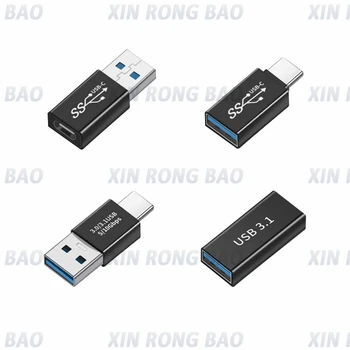 Жак USB3.0 Адаптер USB-TYPE-C 5 Gbit/с USB3.1Gen1 Конвертор между мъжете и жените SSD HDD Кабел удължителен кабел за пренос на данни Изображение