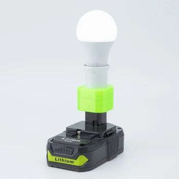 За Ryobi Литиево-йонна батерия 18, Нова Безжична Портативна Лампа E27, Led Лампа За Вътрешно И Външно Работно Осветление Изображение