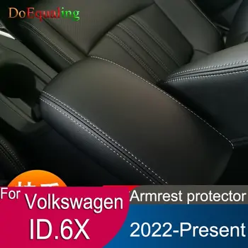 За Volkswagen VW ID6X ID.6X ID 6x2023 Авто Подлакътник, на Капака на Конзолата, Възглавница, Поддържаща Кутия, Матиран подложка, калъф за подложка, авто стил 2022 Изображение