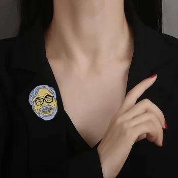 Класически брошки-Аватари с шарките на Хаяо Миядзаки от японската аниме, Метални Игли за Ревери, за Жени и Момичета, Любителите на герои от Анимационни филми, Бижута, Подарък за парти Изображение