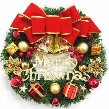 Коледен венец 30/40/50 cm Коледна украса подпори за украса на прозорци на сцената на търговския център на творчески подаръци Изображение