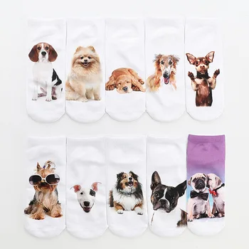 Красиви дамски памучни чорапи до глезена с добро качество, Сладки чорапи с участието на Кучета и котки, смешни чорапи, ежедневни чорапи за момичета с герои от анимационни филми за животни, хит на продажбите Изображение