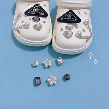 Луксозни Висулки С Кристали и Перли във формата на Крокодил, Дизайнерски Обувки 