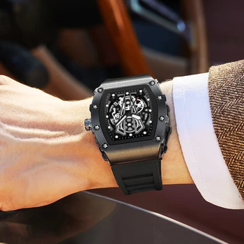 Модни часовници от водеща марка, спортни кварцов ръчен часовник с гумена каишка, мъжки бизнес ежедневни светещи часовници Dive Mille, Директна доставка Изображение