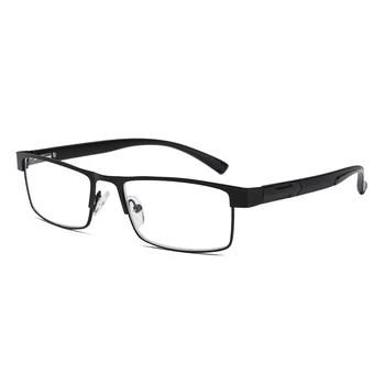 Мъжки бизнес очила за четене от титанова сплав, Гъвкави Преносими Лещи С Увеличително покритие, Очила за Далекогледство в Ретро стил Изображение