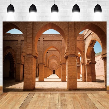 На фона в стил ретро, мюсюлмански стил, фотографска арка Мароко, Пейзаж, портретна фотография фото студио Изображение