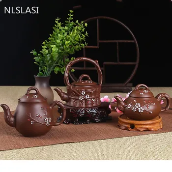 Нов стил, лилаво филтър с пясък, чайник, Анти-попарване топлинна чай, чай, чайник, офис домакински съдове за пиене NLSLASI Изображение