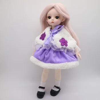 Нови кукли BJD Момиче кукли 30 см пластмасова кукла се продава с роклята, перуки и обувки 20191223 Изображение