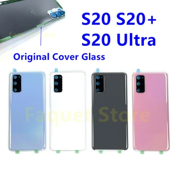 Оригинал За SAMSUNG Galaxy S20 Plus S20 Ultra G980 G981 G985 G986 G988 Задния Капак на Отделението за батерията Задната със Стъклен Капак на Корпуса Изображение