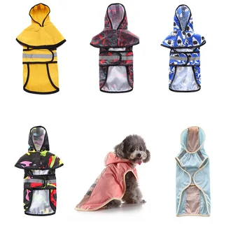 Отразяваща дъждобран за кучета, дъждобран за малки и големи кучета, водоустойчив дрехи, голдън ретривър, лабрадор, дъждовна наметало, Стоки за домашни любимци Изображение