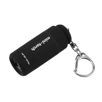 Преносим Мини-ключодържател-фенерче USB Акумулаторна батерия led фенерче 0,5 W 25лм, ел. фенерче, водоустойчив фенер за нощуване на открито Изображение