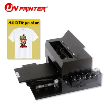 Принтер формат А3, UV мастилено-струйни плосък, цилиндричен гъвкав принтер с uv охлаждане dtg за тениски a3 Изображение
