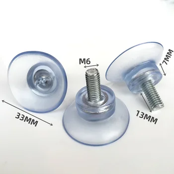 Прозрачни пластмасови куки-издънка за стъклени плотове, инструмент за съхранение, куки-нещастници M6/M8 винт, гумена търтей Изображение