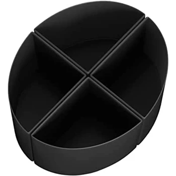 Разделител за мультиварки 4 в 1 е Подходящ за 6-инчов мультиварок, силиконов разделител за мультиварок с 4 решетки, втулки за готвене многократно използване на черен цвят Изображение