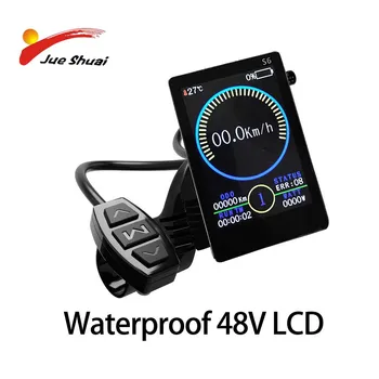 Резервни части за свободни стаи S6 LCD Ebike, LCD дисплей, водоустойчив дисплей за электровелосипеда 36V 48V, измерване на скоростта на электровелосипеда, Аксесоари за колоездене Изображение