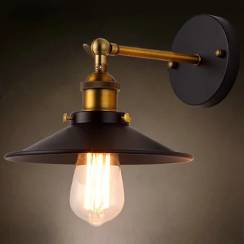 Реколта led стенни лампи в стил loft за промишлени домашен интериор, ретро нощна лампа за баня, ютия лампа, стенни тела Edison Изображение