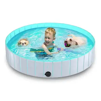 Сгъваема вана за къпане на домашни любимци от PVC, Сгъваема вана за къпане на домашни любимци, Лятна Охлаждаща вана за къпане на Домашни кучета Изображение