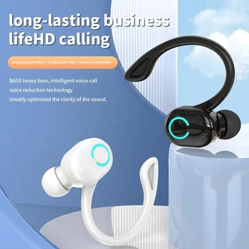 Слушалки, Bluetooth 5.2, спортни слушалки, безжични слушалки, хендсфри слушалки сверхдлительного режим на готовност с микрофон за Xiaomi Huawei iPhone Изображение