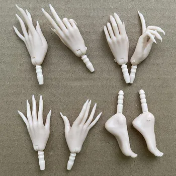 Сменяеми Ръце За Тялото MENGF С Дълги Нокти, Различни Жестове, Универсални За Кукли 1/6 Super Model FR/IT, Нова Бяла Маникюр 