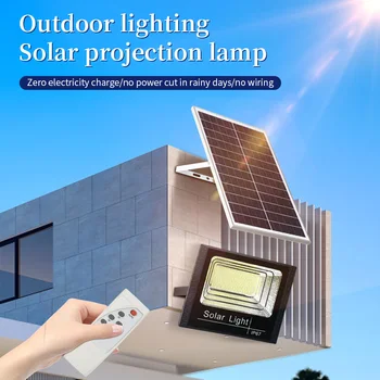 Сплит Слънчеви осветление Външно led прожектор с дистанционно управление, монтиран на стената лампа със слънчева акцент за градината, водоустойчив, 50-300 W, обратно броене, изключване Изображение