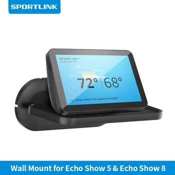 Стенен държач рафтове SPORTLINK Поставка за Echo Show 5 8 1-во 2-ро поколение Nest Хъб камера за сигурност с вграден горивото кабели Изображение