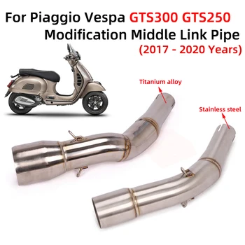 Тампон за GTS300 Piaggio Vespa GTS 300 250 2017 - 2020 Модификация на ауспуха на изпускателната система на мотоциклета Средното Звено тръби Изображение