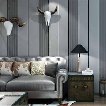 Тапети wellyu Grey в скандинавски стил, модерен минималистичен геометрична фигура за хол, спалня, вертикални ивици, ТЕЛЕВИЗИЯ-на фона на тапети Изображение